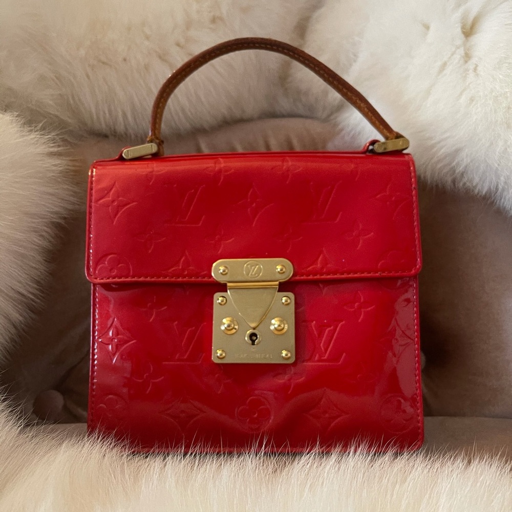 Louis Vuitton Red Monogram Vernis street bag